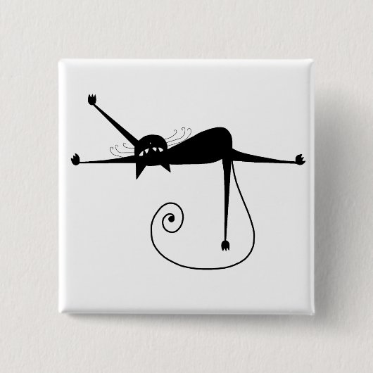 黒く風変わりな子猫7 缶バッジ (正面)