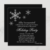 黒く魅力的な休日のパーティの招待状(corp) 招待状 (正面/裏面)