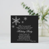 黒く魅力的な休日のパーティの招待状(corp) 招待状 (スタンド正面)