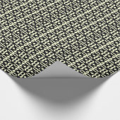 黒く、アイボリーのレース ラッピングペーパー (角)