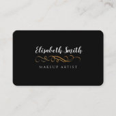 黒く、エレガントな原稿の倍は味方しました 名刺 (正面)