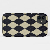黒く、クリーム色のアーガイル柄ので普遍的なiPhone 5の箱 Case-Mate iPhoneケース (裏面(横))