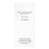 黒く、ピンクのクッキー用の瓶 ラックカード (裏面)