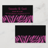 黒く、ピンクのシマウマの専門の名刺 名刺 (正面/裏面)