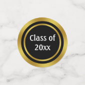 黒く、フェイクな金ゴールドの卒業パーティー コンフェッティ (スモール正面)