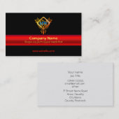 黒く、光沢がある赤いバンドで鳥フェニックスを始動させて下さい 名刺 (正面/裏面)