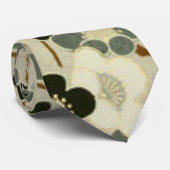 黒く、灰色、ブラウン及び白い花 ネクタイ (ロール)