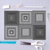 黒く、白いおよび灰色ティッシュペーパーを平方します 薄葉紙 (クラフト)