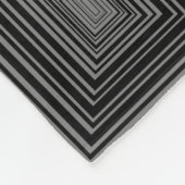 黒く、白い、および灰色の正方形毛布 フリースブランケット (角)