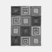 黒く、白い、および灰色の正方形毛布