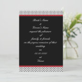 黒く、白くおよび赤い水玉模様の招待状 招待状 (スタンド正面)