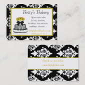 黒く、白く、および黄色のベーカリーの名刺 名刺 (正面/裏面)