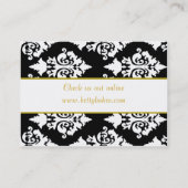 黒く、白く、および黄色のベーカリーの名刺 名刺 (裏面)