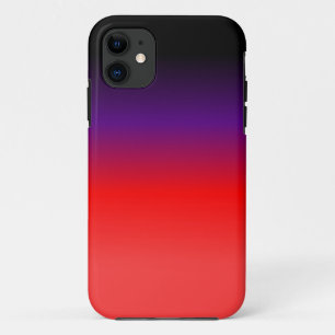 黒く、紫色および赤い勾配 iPhone 11 ケース