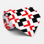 黒く、赤いおよび白タイ ネクタイ (ロール)