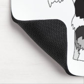 黒く、銀製のシュナウツァー マウスパッド (コーナー)