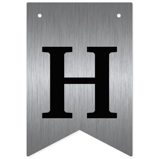 黒く、銀製の重量挙げ選手の誕生日の旗 バンティングフラッグ (第2の旗)