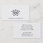 黒く、銀製プラチナ名刺 名刺 (正面/裏面)