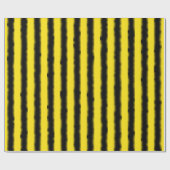 黒く、黄色の《昆虫》マルハナバチによってインスパイア包装紙 ラッピングペーパー (フラット)