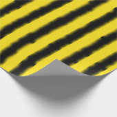 黒く、黄色の《昆虫》マルハナバチによってインスパイア包装紙 ラッピングペーパー (角)