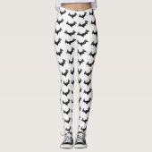 黒こうもり白い脚ハロウィーンの衣装 レギンス (正面)