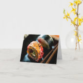 黒ごまのおすし札 カード (黄色い花)