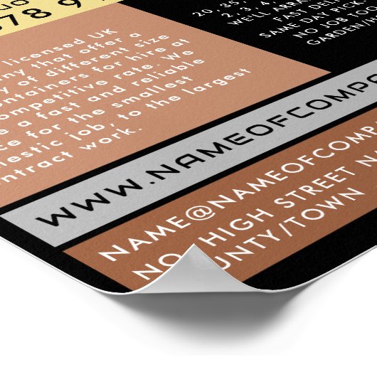 黒ごみスキップスキップ/ダンプスター会社 ポスター (角)