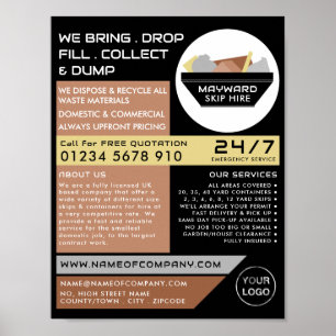 黒ごみスキップスキップ/ダンプスター会社 ポスター