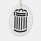 黒ごみ箱のシンボル セラミックオーナメント (右)