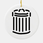 黒ごみ箱のシンボル セラミックオーナメント (裏面)