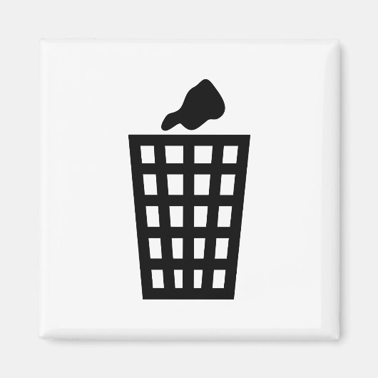 黒ごみ箱 マグネット (正面)
