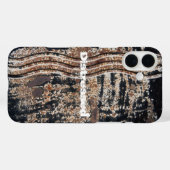 黒さび色のメタルグランジ写真カスタム Case-Mate iPhoneケース (裏面 (横))
