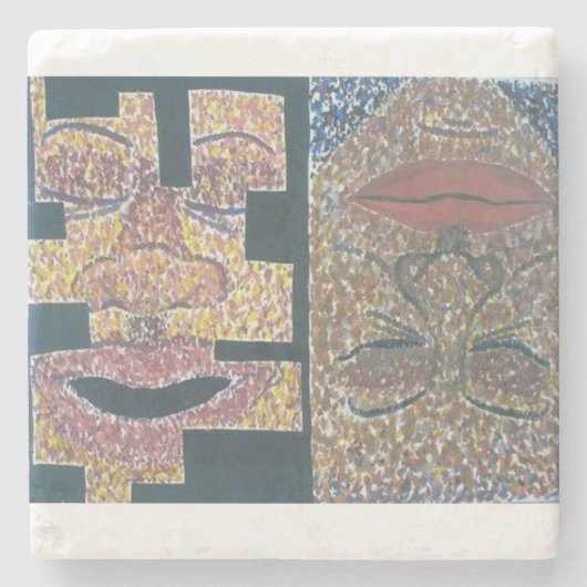 "黒さ"の-テーブルのコースター ストーンコースター (正面)