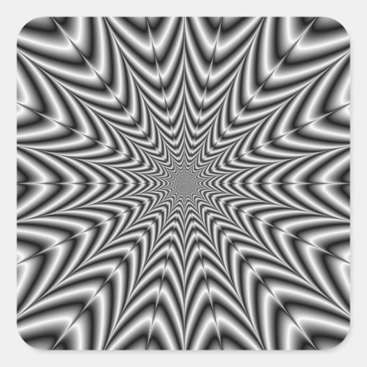 黒すごいと白のステッカーNova スクエアシール (正面)