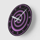 黒すごいカッコいいと蘭の渦巻き時計 ラウンド壁時計 (傾斜)