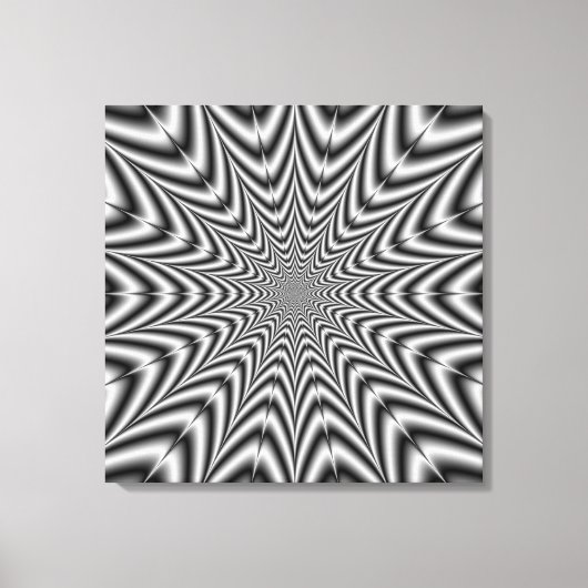 黒すごい白のノヴァ キャンバスプリント (正面)