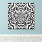 黒すごい白のノヴァ キャンバスプリント (インサイチュ (ウッドフロア))