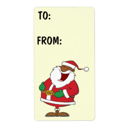 黒すてき聖ニコラスギフトラベル ラベル