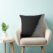 黒ずんだ千鳥白い対角線 クッション (椅子)