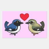 黒ずんだ青い愛 長方形シール (正面)