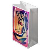 黒っぽい髪の人魚の美しい スモールペーパーバッグ (正面アングル)