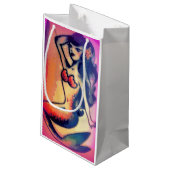 黒っぽい髪の人魚の美しい スモールペーパーバッグ (裏面アングル)