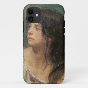 黒っぽい髪の女の子のポートレート、1867年 iPhone 11 ケース