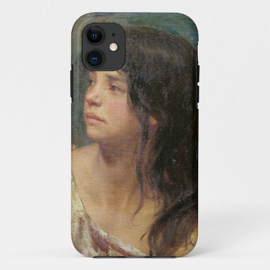 黒っぽい髪の女の子のポートレート、1867年 Case-Mate iPhoneケース (裏面)