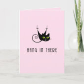 黒つる猫のつる緑の目が可愛い カード (正面)