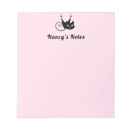 黒つる猫のつる緑の目が可愛い ノートパッド