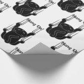 黒つる猫サンダー_コーブ ラッピングペーパー (角)