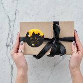 黒でこぼこ蜂の甘い蜂蜜ブライダルシャワー ラウンドシール