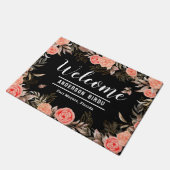 黒でこぼこ蜂ひまわり歓迎ドーム ドアマット (アングル)