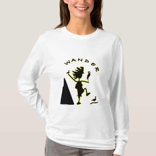 黒でさまよわせて下さい Tシャツ (正面)